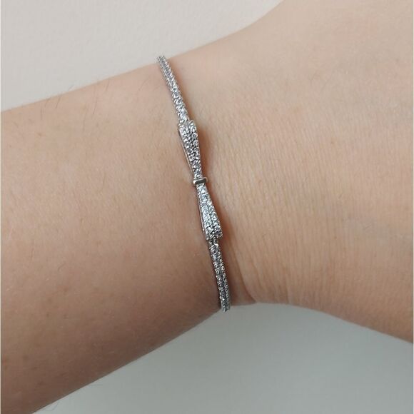925 Silver Bowknot Bracelet - Picture 9 of 15